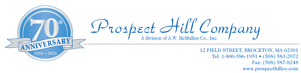 Prospect hill Co Religious Good Brockton Logo 70th